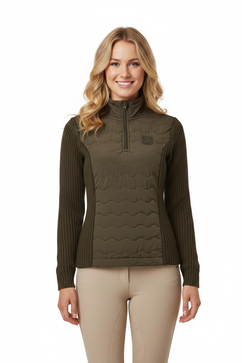 Kingsland Pullover KLSaffron Green Black Ink