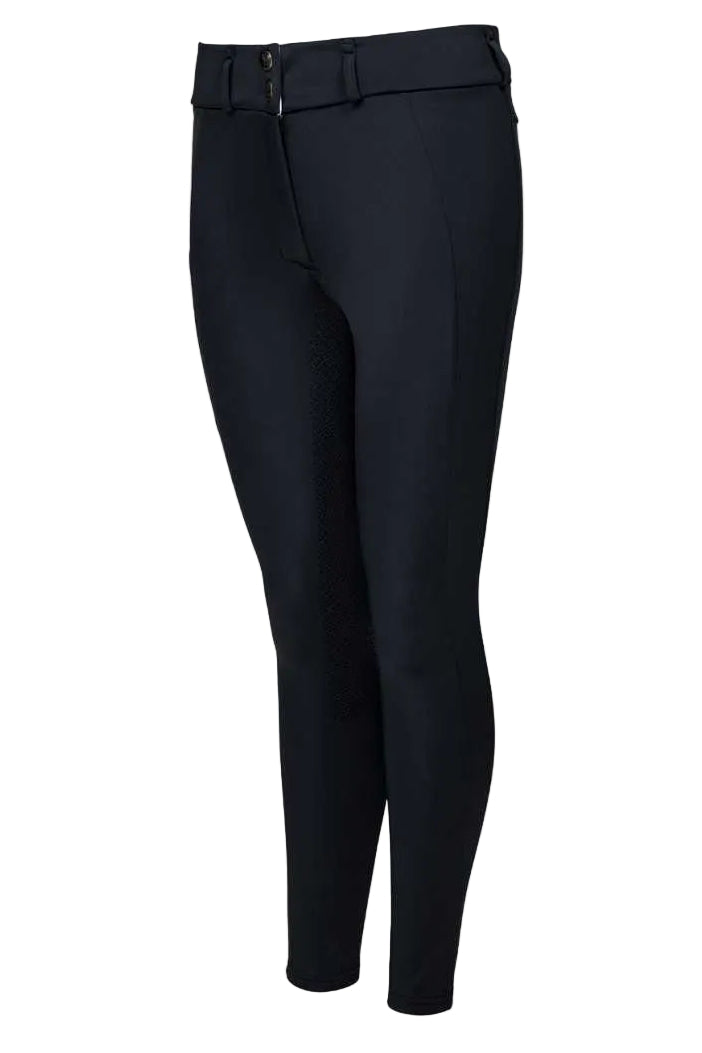 Die Kingsland Damen-Reithose "Kornelia Fullgrip" in Blau mit der Artikelnummer 2340243422-6020 ist eine hochwertige Reithose für Damen. Diese Reithosen bieten in der Regel nicht nur Komfort, sondern auch Funktionalität, um Reitern während des Reitens Unterstützung zu bieten. Erhältlich unter www.Hotti24.de