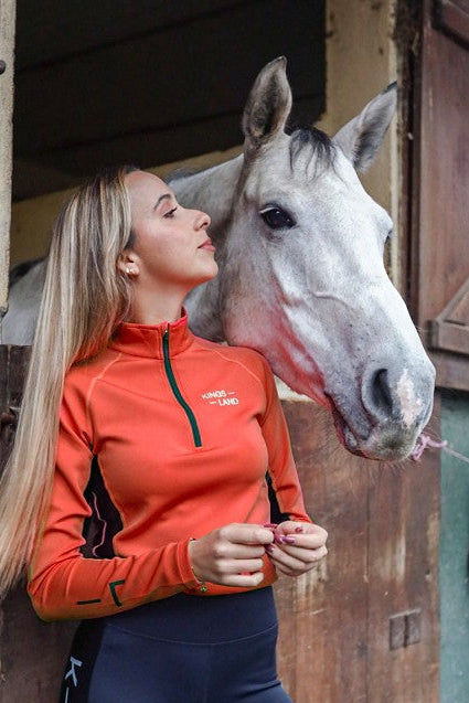 Kingsland »Damen Trainingshirt Gineva Orange, mit halbem Reißverschluss ist aus elastischem, leistungsstarkem Funktionsmaterial gefertigt Artikelnummer 2400206475-3032 kaufen bei www.Hotti24.de