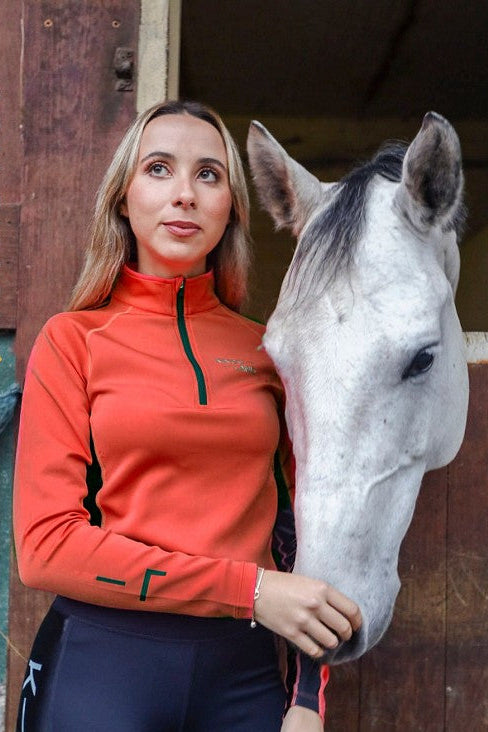 Kingsland »Damen Trainingshirt Gineva Orange, mit halbem Reißverschluss ist aus elastischem, leistungsstarkem Funktionsmaterial gefertigt Artikelnummer 2400206475-3032 kaufen bei www.Hotti24.de