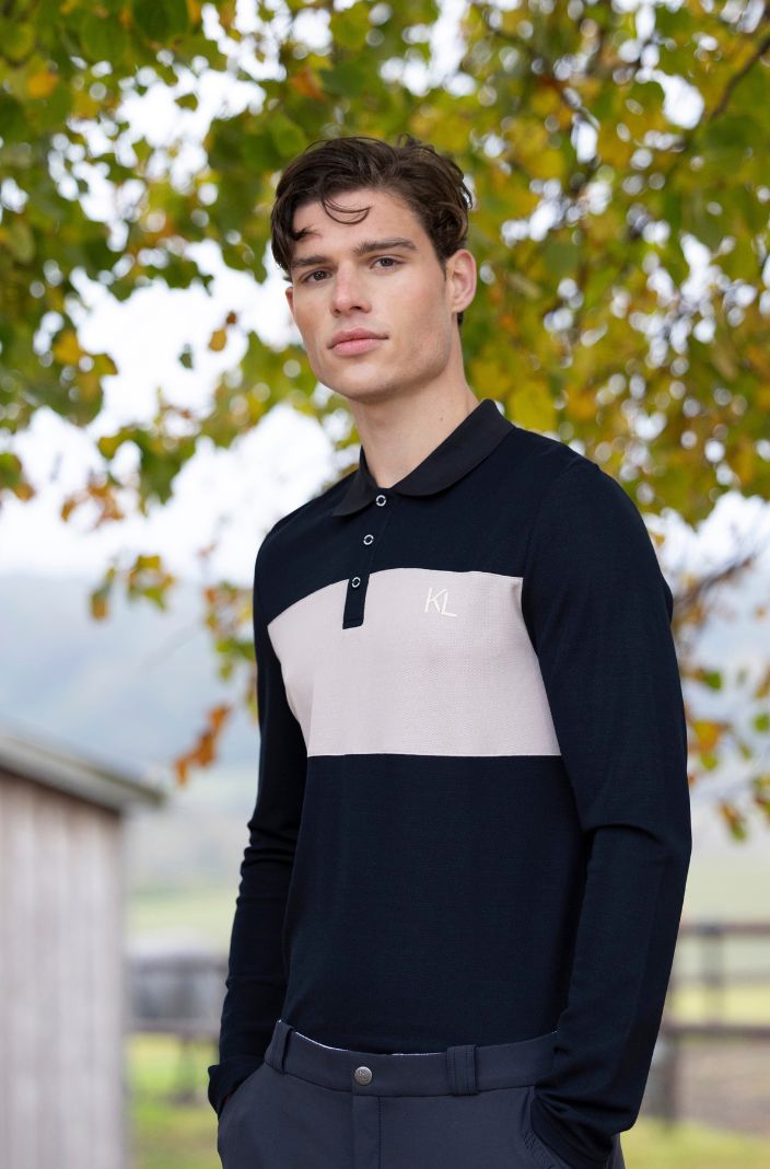 Kingsland Langarm-Poloshirt KLAxel Schwarz