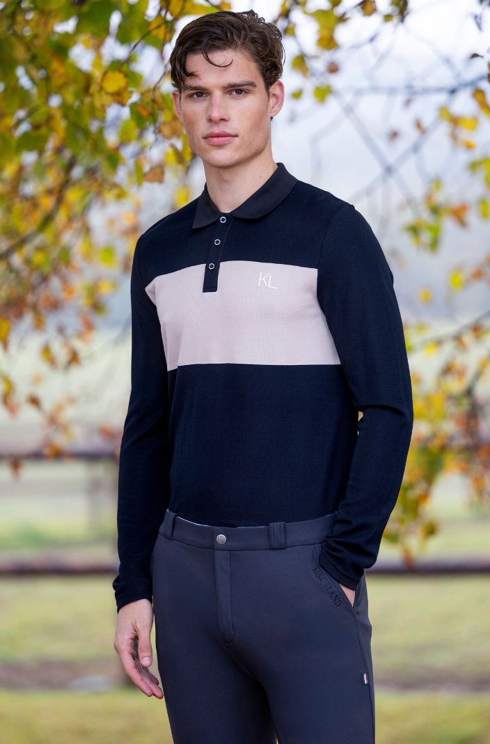 Kingsland Langarm-Poloshirt KLAxel Schwarz
