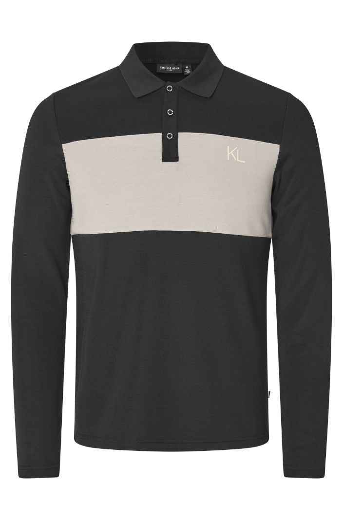 Kingsland Langarm-Poloshirt KLAxel Schwarz