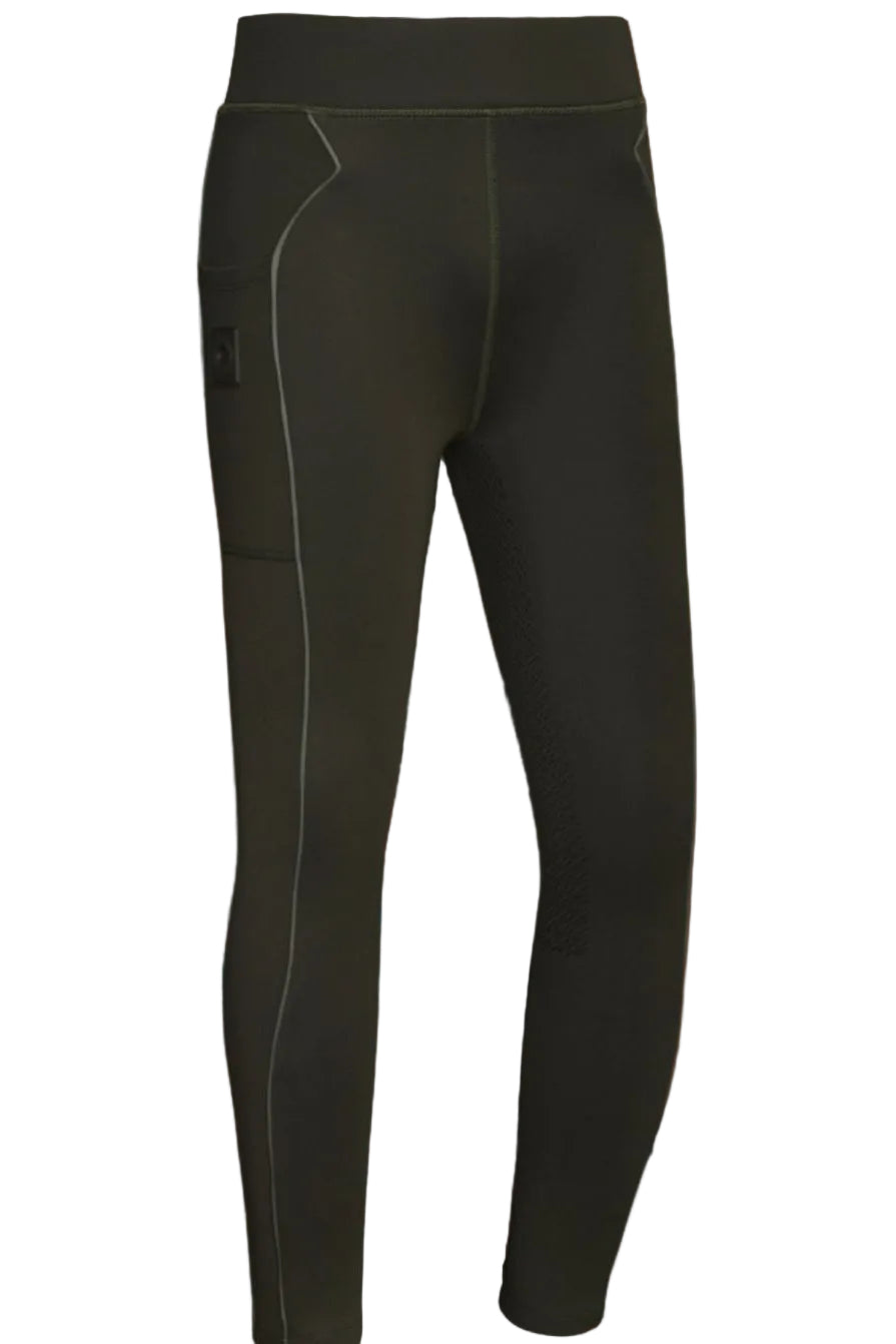 Kingsland Reitleggings Kinder KLKaci FullGrip Green Black Ink