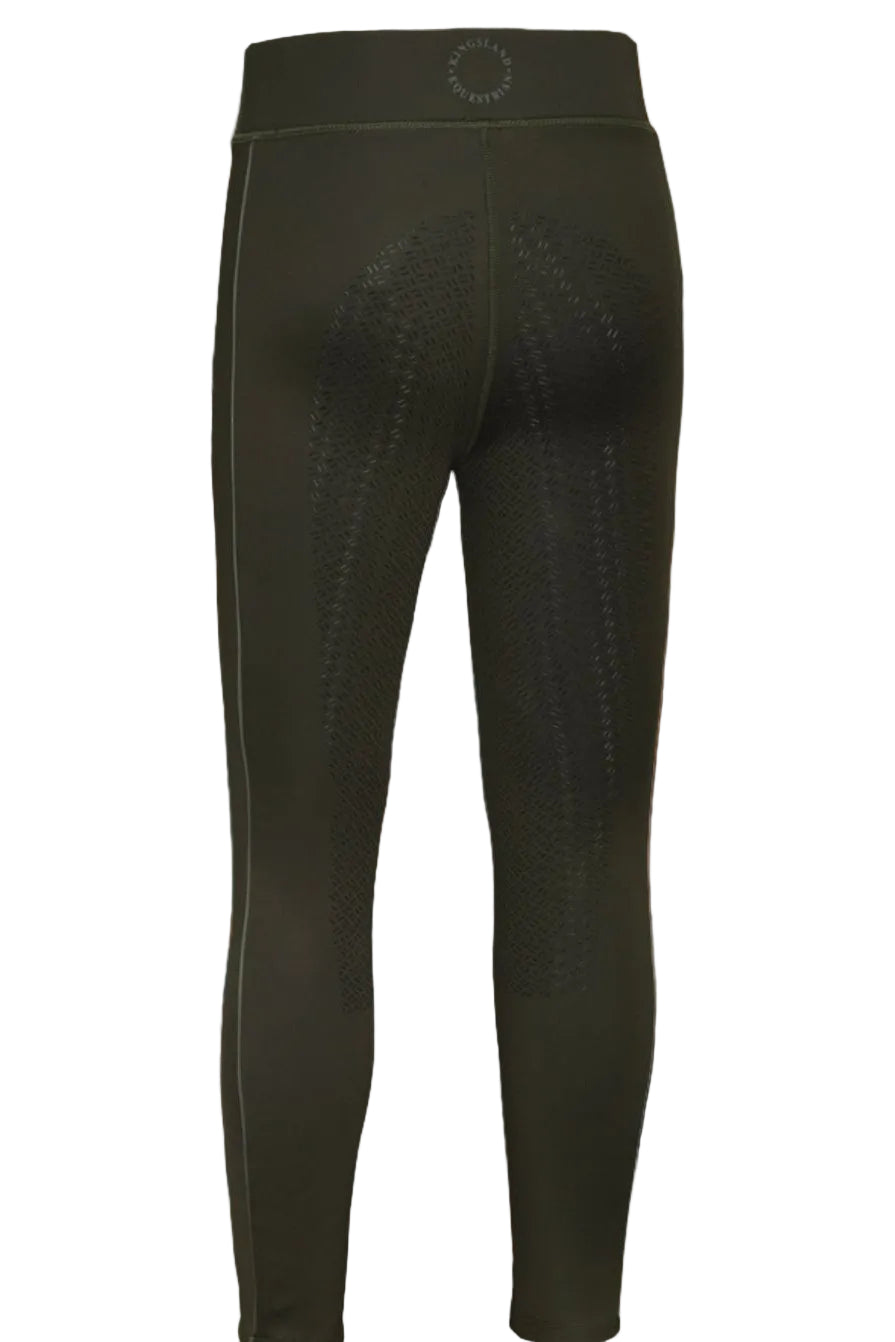 Kingsland Reitleggings Kinder KLKaci FullGrip Green Black Ink