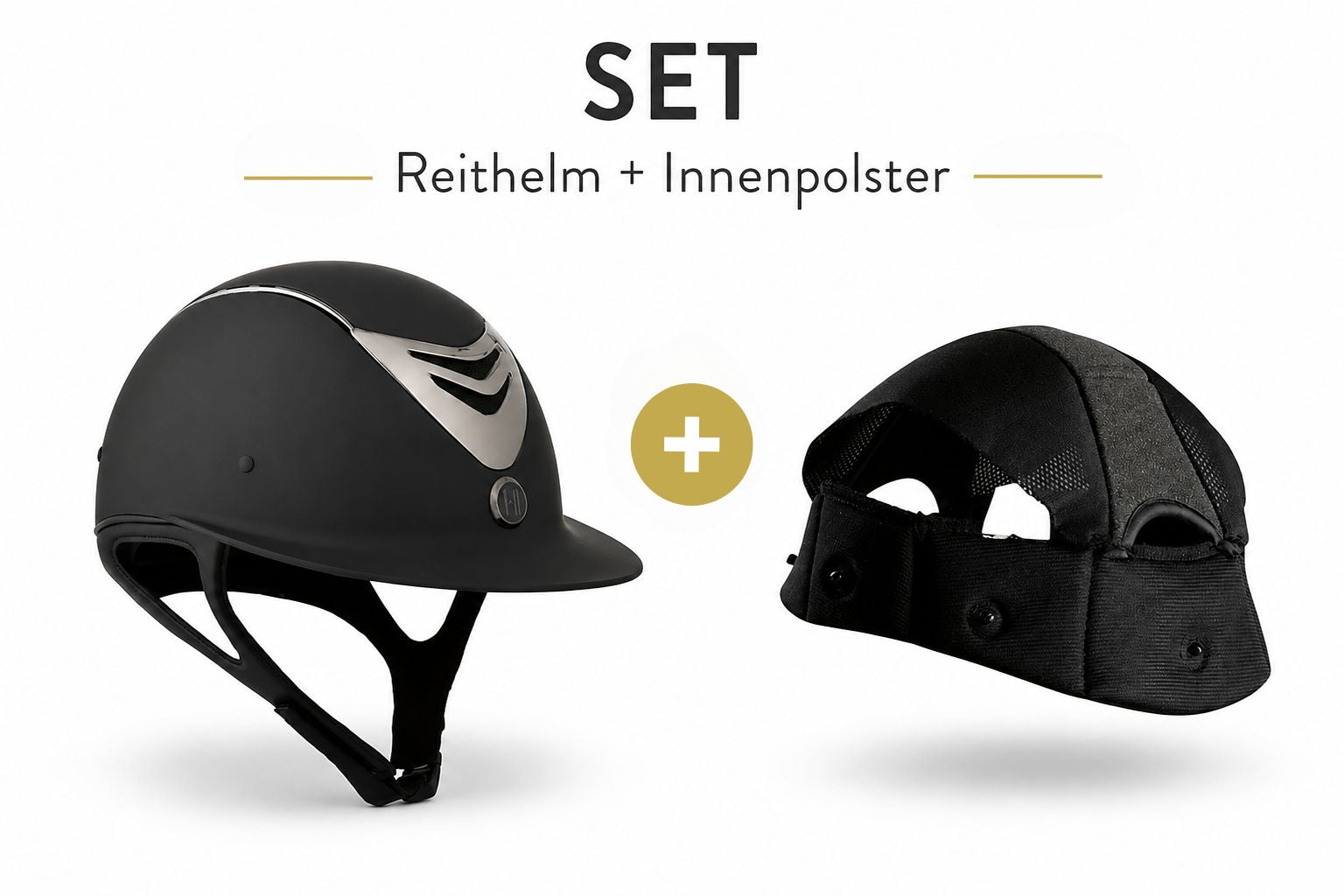 onek-unisex-reithelm-avance-matt-chrom-schwarz-set