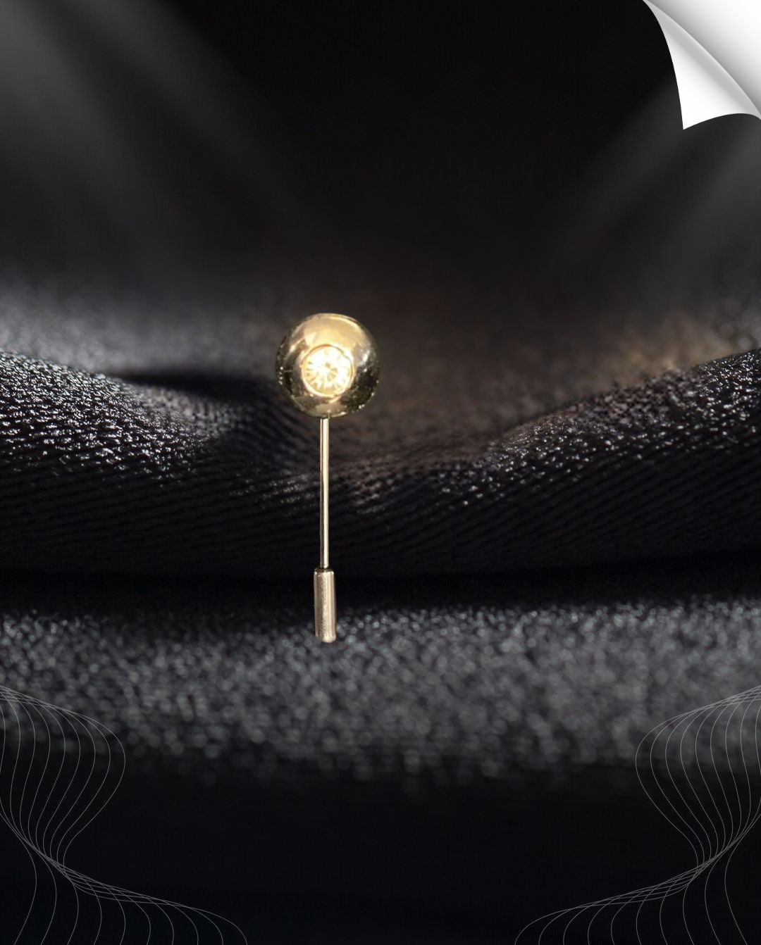 Otto Schumacher »Plastronnadel Swarovski Silber