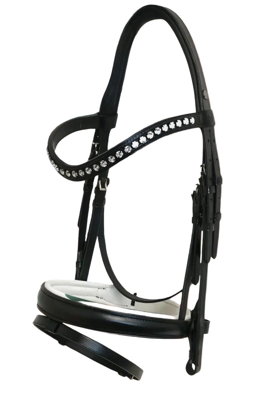 Otto Schumacher "Black Line Bridle incl. Reins b/w