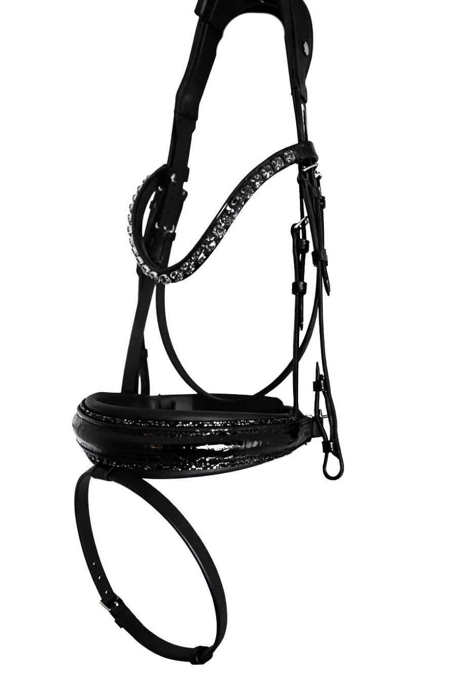 Otto Schumacher Trense Tokyo Croco Lack Schwarz
