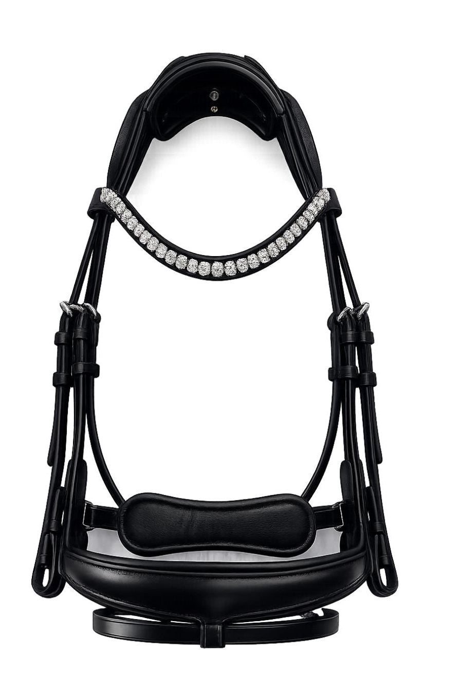 Passier "Fantastic" Bridle, Black, Clear Crystals