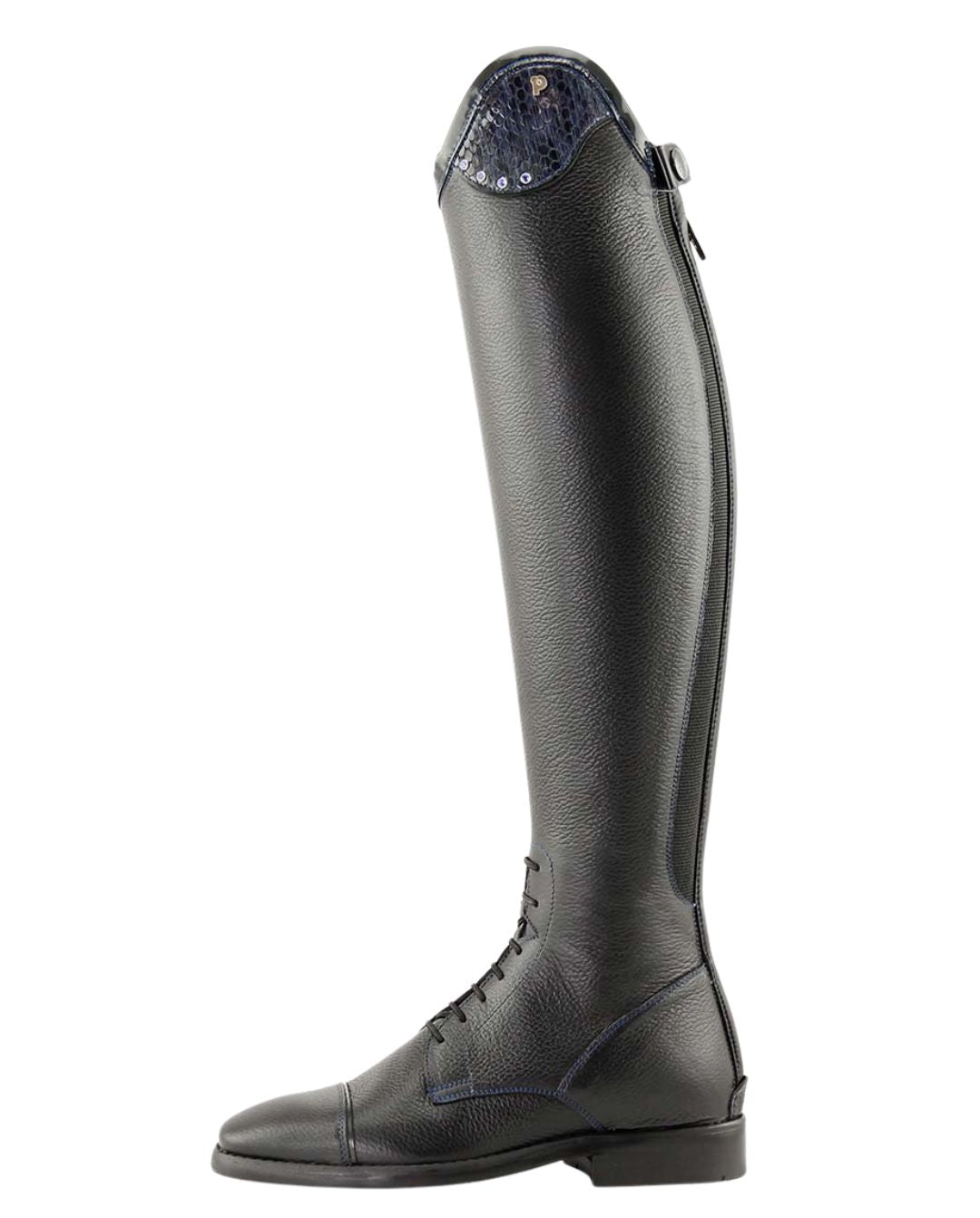 Petrie »Reitstiefel Luca Black Blue Croco