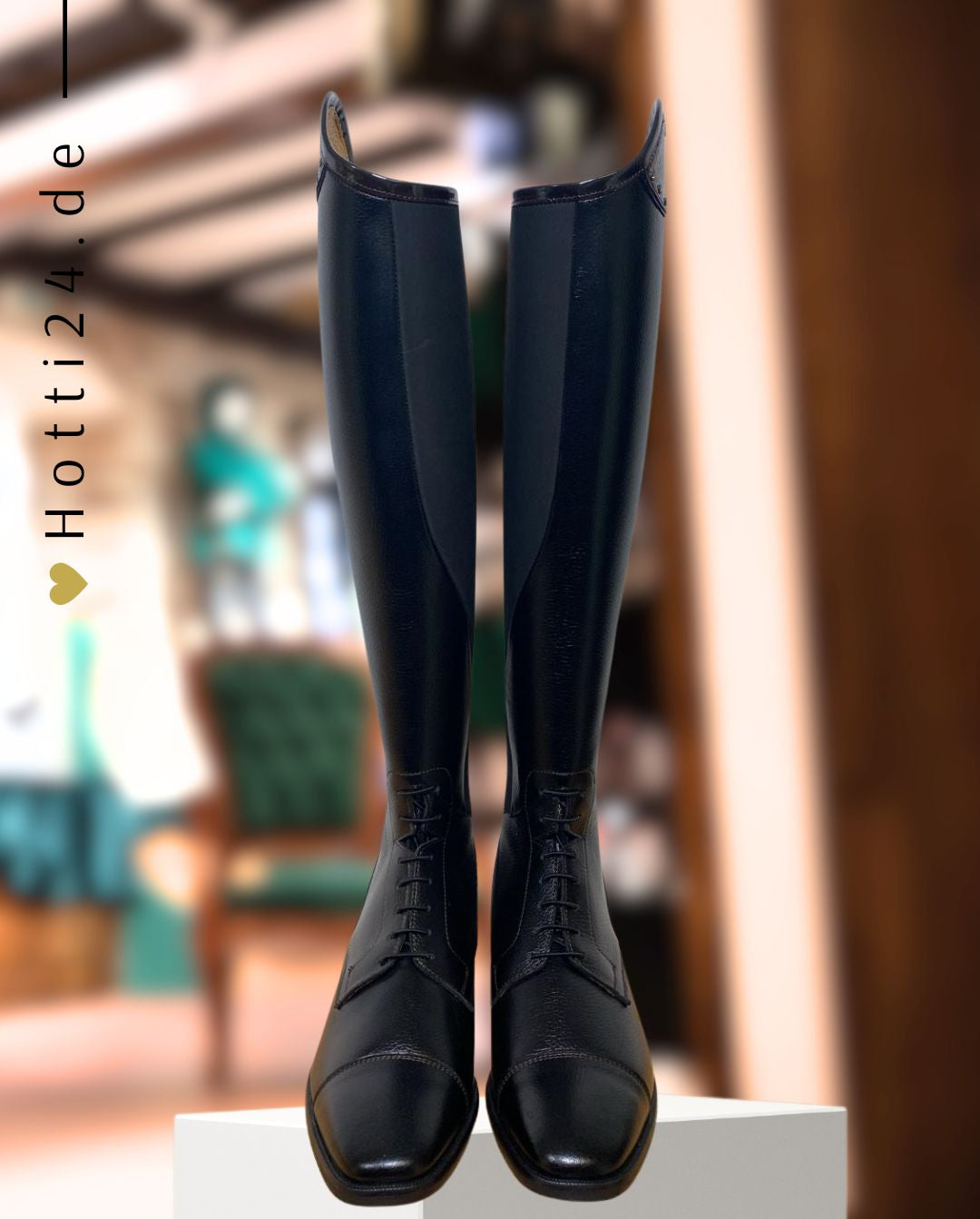 Petrie »Reitstiefel Luca Black Brown Croco