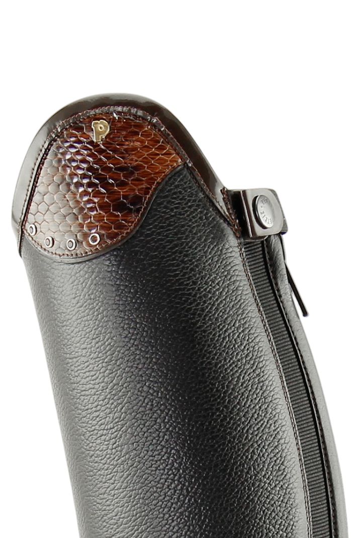Petrie Reitstiefel Luca Black Brown Croco