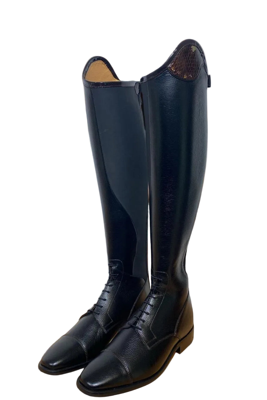 Petrie Reitstiefel Luca Black Brown Croco