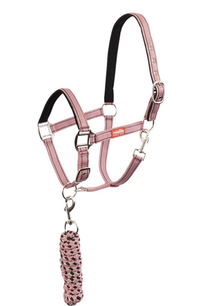 premiere-pferde-halfter-set-old-rose