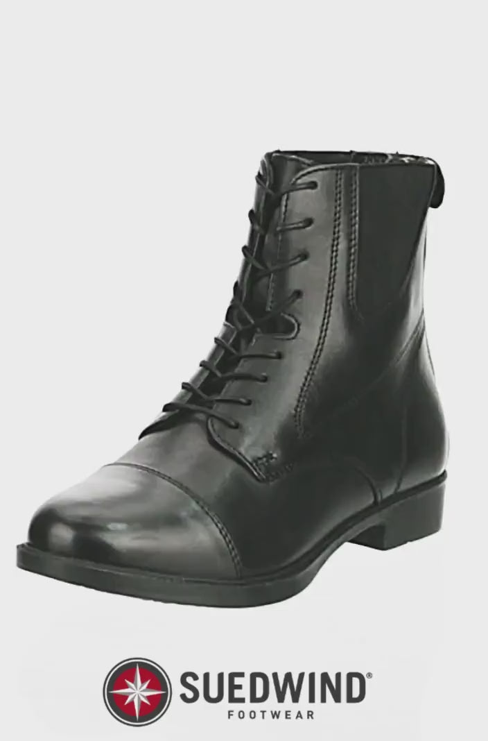 Video Suedwind Unisex Stiefeletten Contrace BZ Leder | Back Zip Schwarz