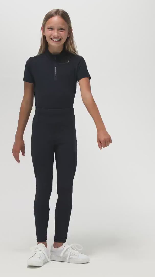 Tommy Hilfiger Equestrian Kids Riding Leggings Devon FullGrip Desert Sky