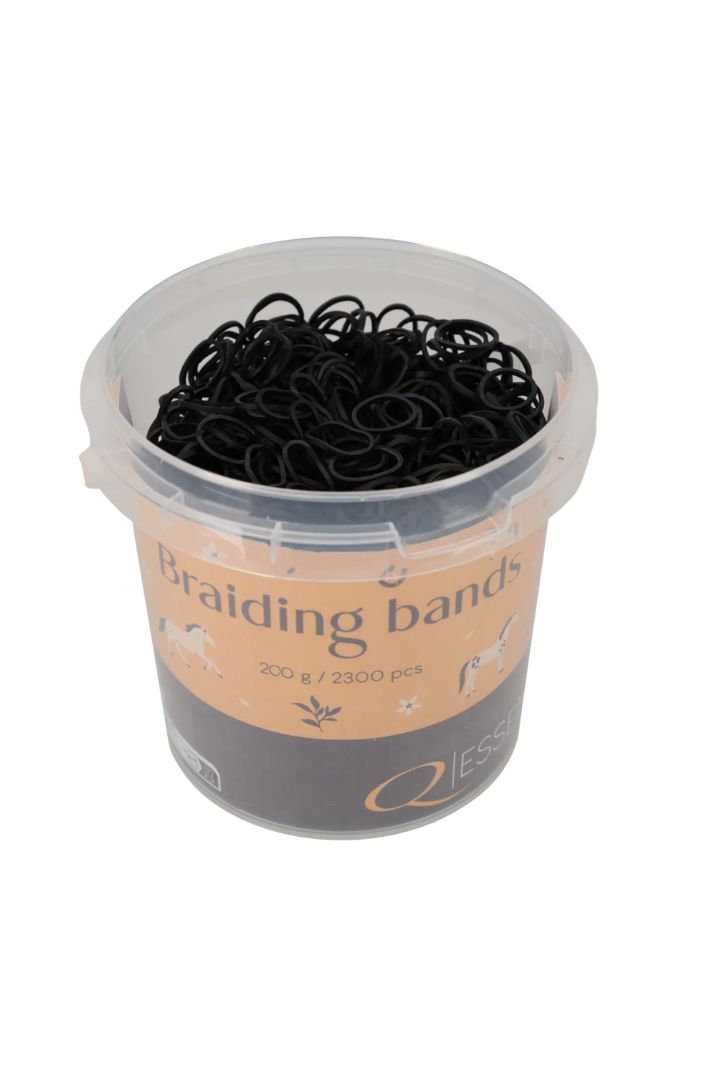 Q-Essentials Mähnengummis Einflechtgummis Schwarz