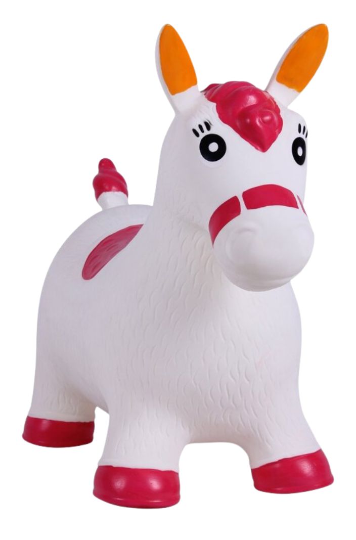 QHP Kinder Hüpfpferd Weiß