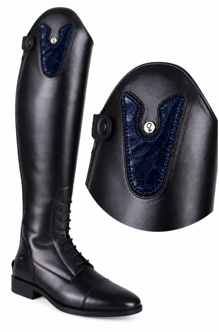 QHP »Patches for Riding Boots Sasha Croco Navy