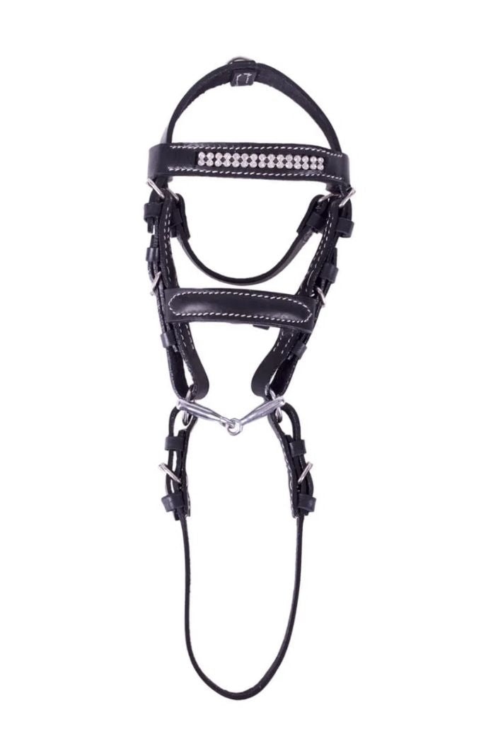 QHP Mini Deko Trense Madelon Schwarz