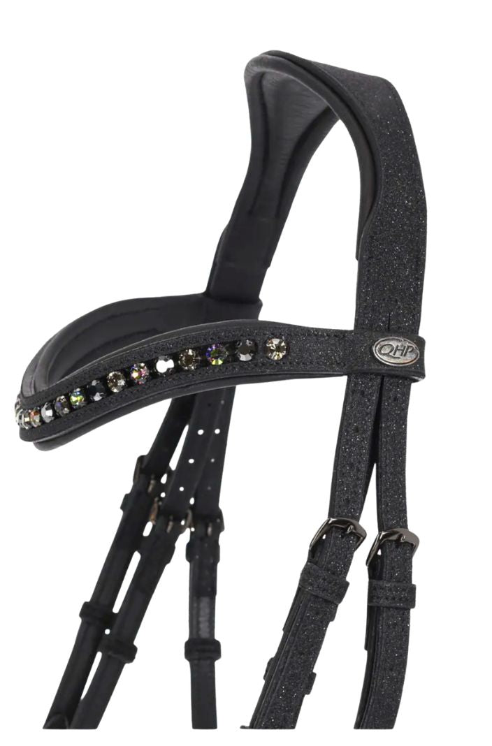 QHP Trense Glitter Schwarz