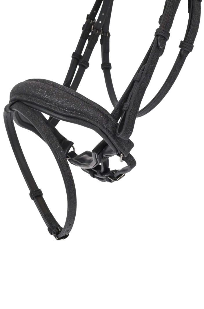 QHP Trense Glitter Schwarz