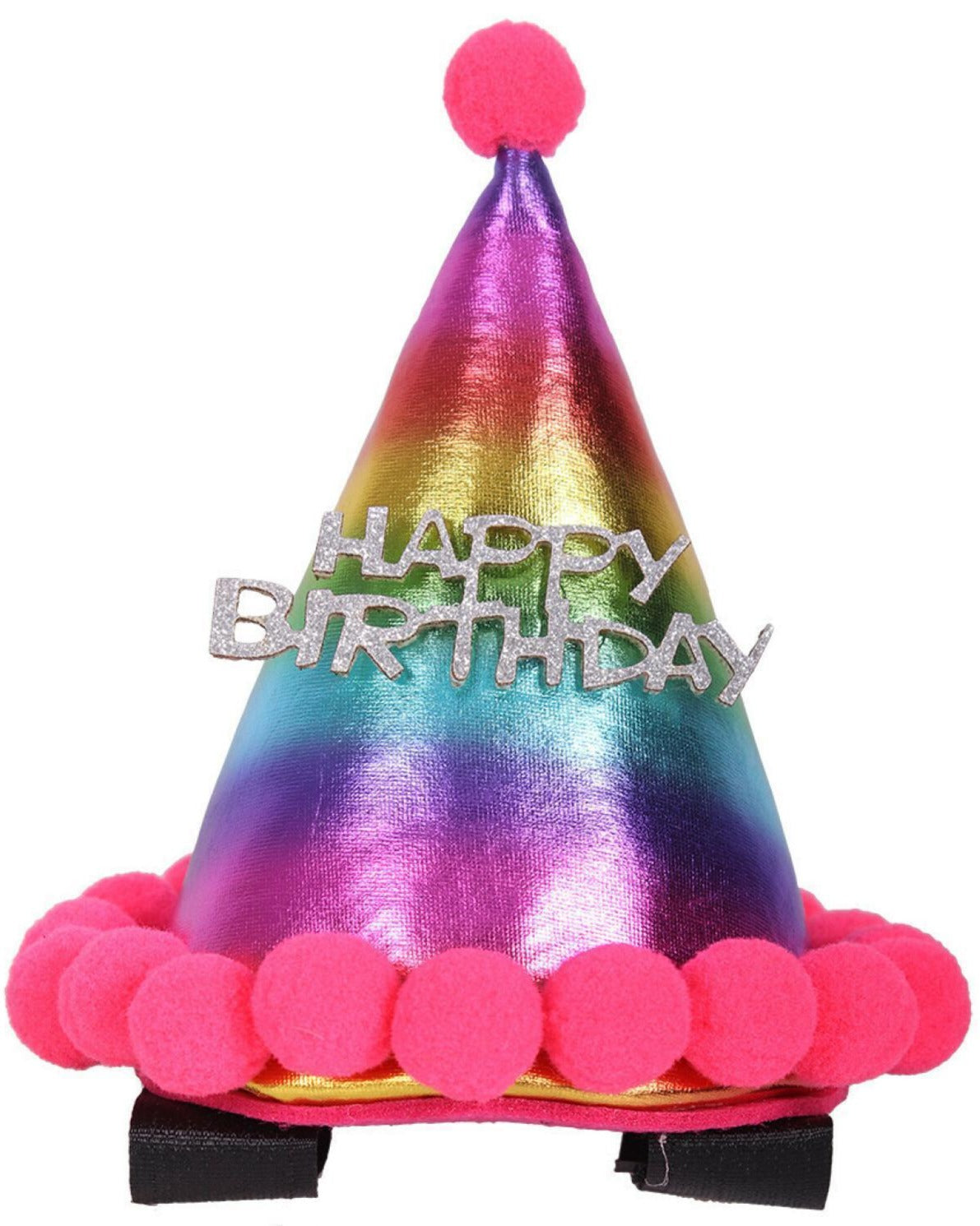 QHP »Pferde Geburtstagshut Rainbow Bunt, das wird eine Party mit diesem tollen Geburtstagshut für dein Pferd. Der fröhliche Hut ist mit einem silbernen glitzernden "Happy Birthday" Text und Pompons verziert Artikelnummer 8454 erhältlich bei www.Hotti24.de