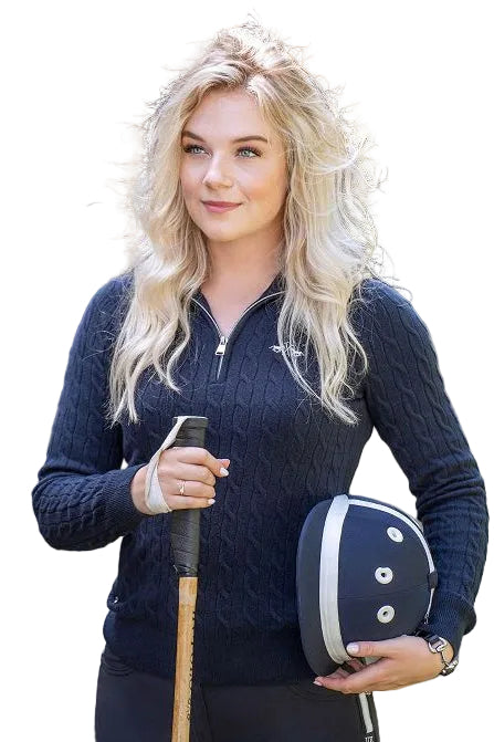 Der HV POLO Damen Pullover "Dunya" in Blau mit der Artikelnummer 0401093560-5001 kann auf der Website www.Hotti24.de erworben werden.