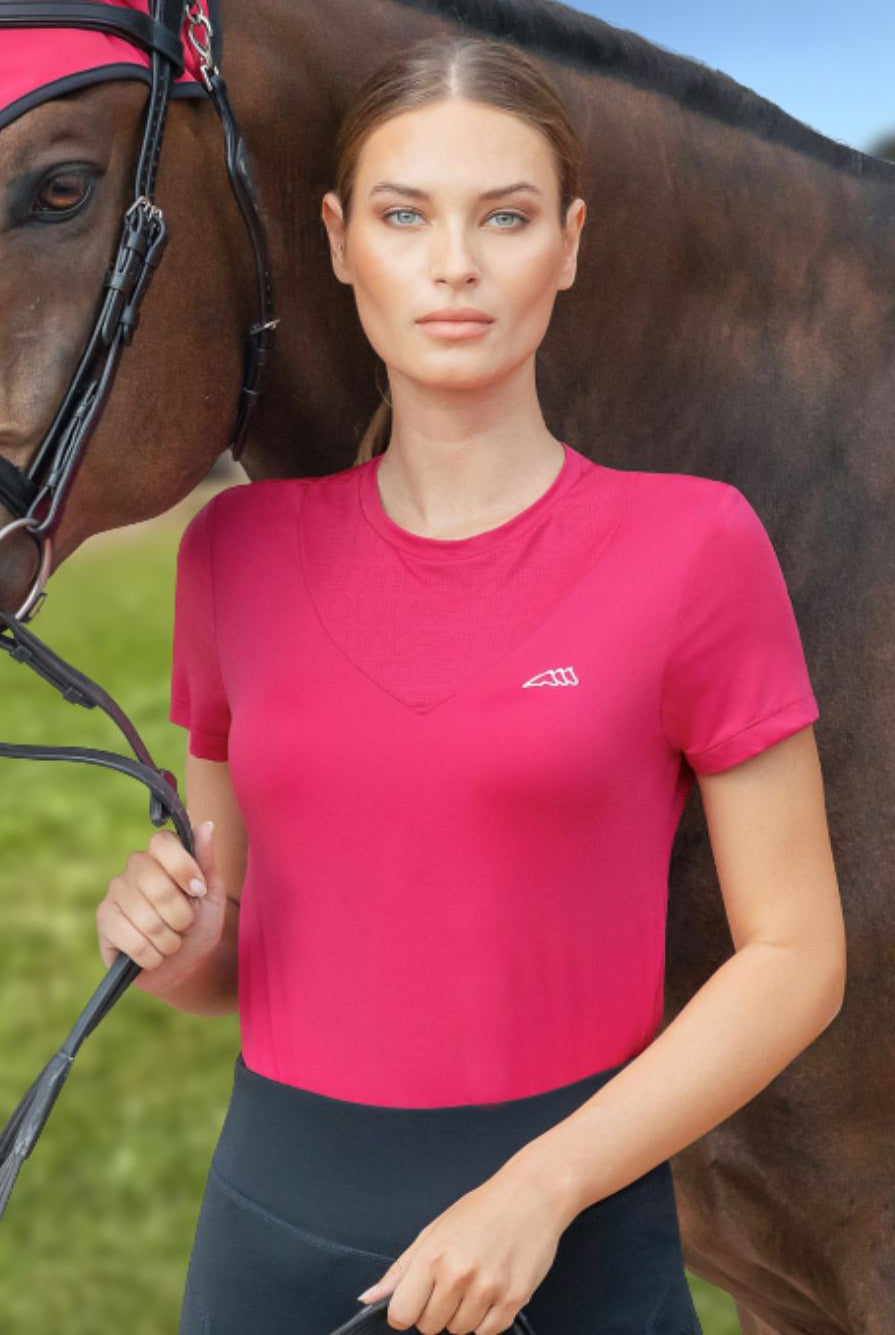 Equiline T-Shirt Cearac Cherry Red