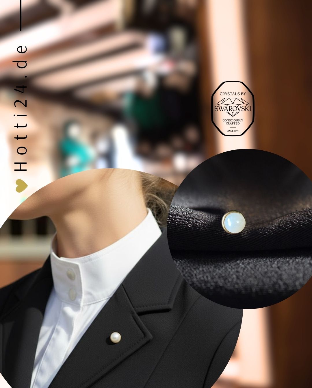 Otto Schumacher »Anstecker Pin Swarovski Perle