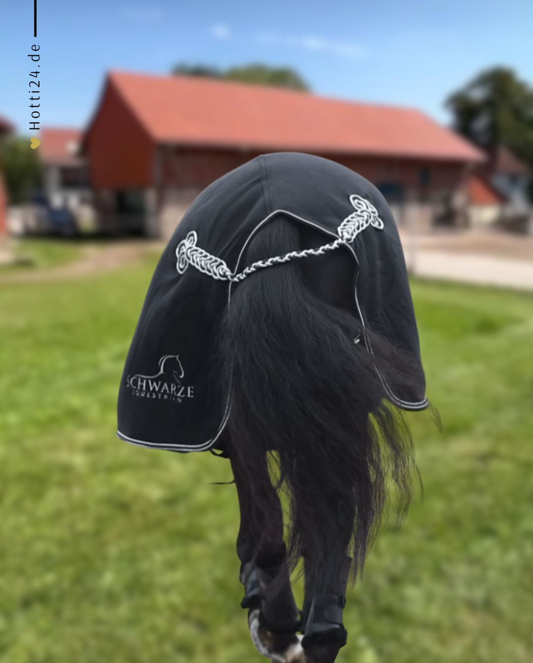 Schwarze Equestrian »Abschwitzdecke Black