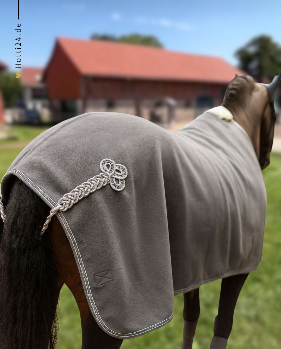 Schwarze Equestrian »Abschwitzdecke Grey