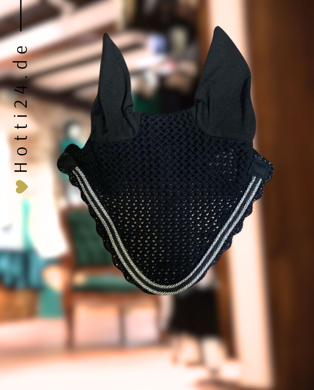 Schwarze Equestrian »Fliegenhaube Black