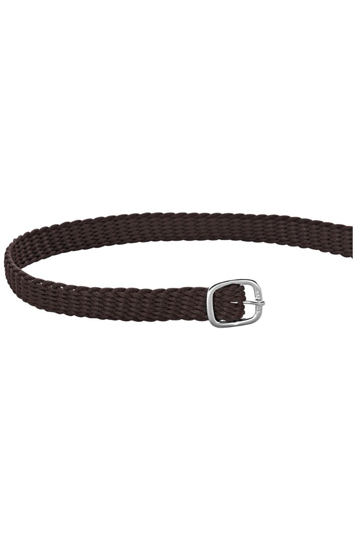 sprenger-sporenriemen-45-cm-perlon-braun-schnalle-silber