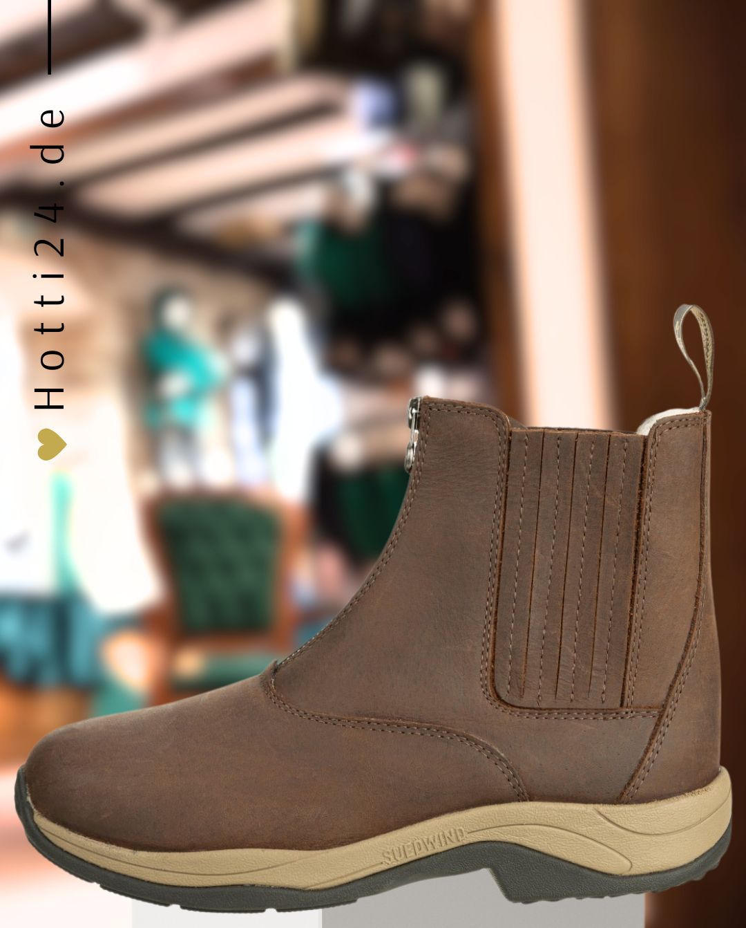 Suedwind »Stallschuhe Reitstiefeletten Field FZ Merino Gripftx Brown