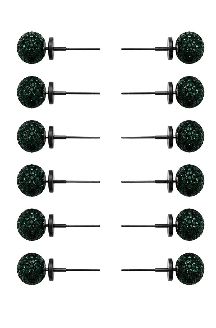The Showpin Mähnenschmuck 12 Glitzerkugeln klein Grün