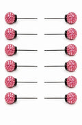 The Showpin Mähnenschmuck 12 Glitzerkugeln klein Pink