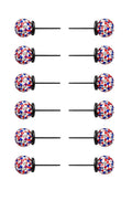 The Showpin Mähnenschmuck 12 Glitzerkugeln klein Tricolor
