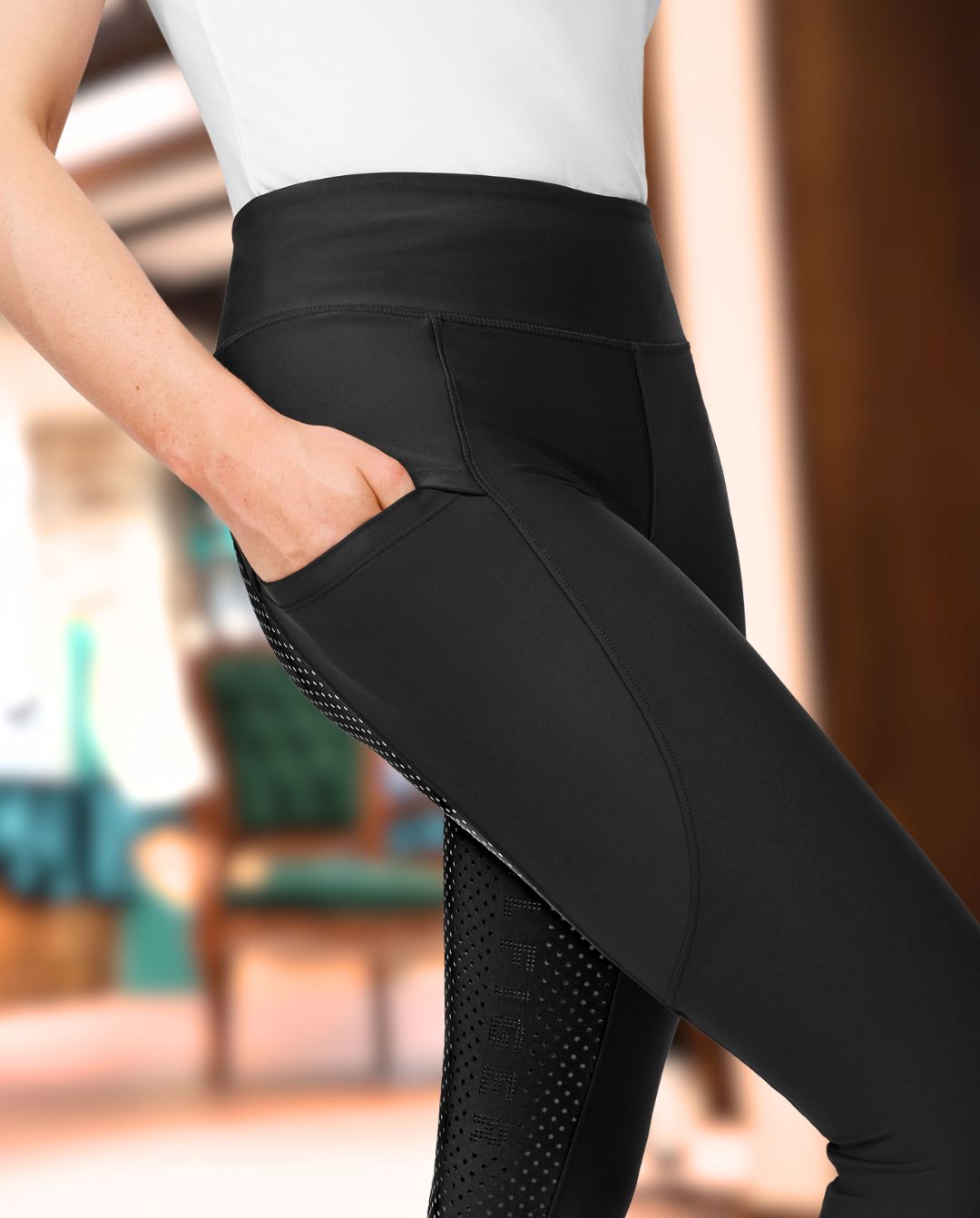 TOMMY HILFIGER »Reitleggings Devon FullGrip Black