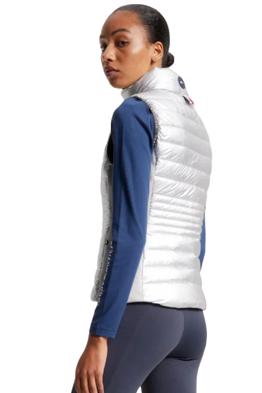 Tommy Hilfiger Equestrian Puffer Vest Silver
