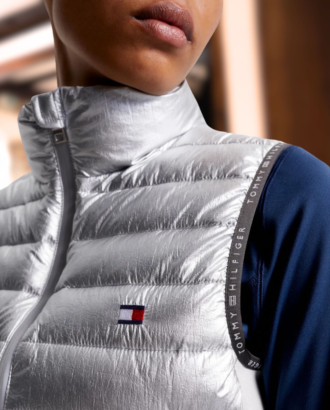 TOMMY HILFIGER »Weste Puffer Silver
