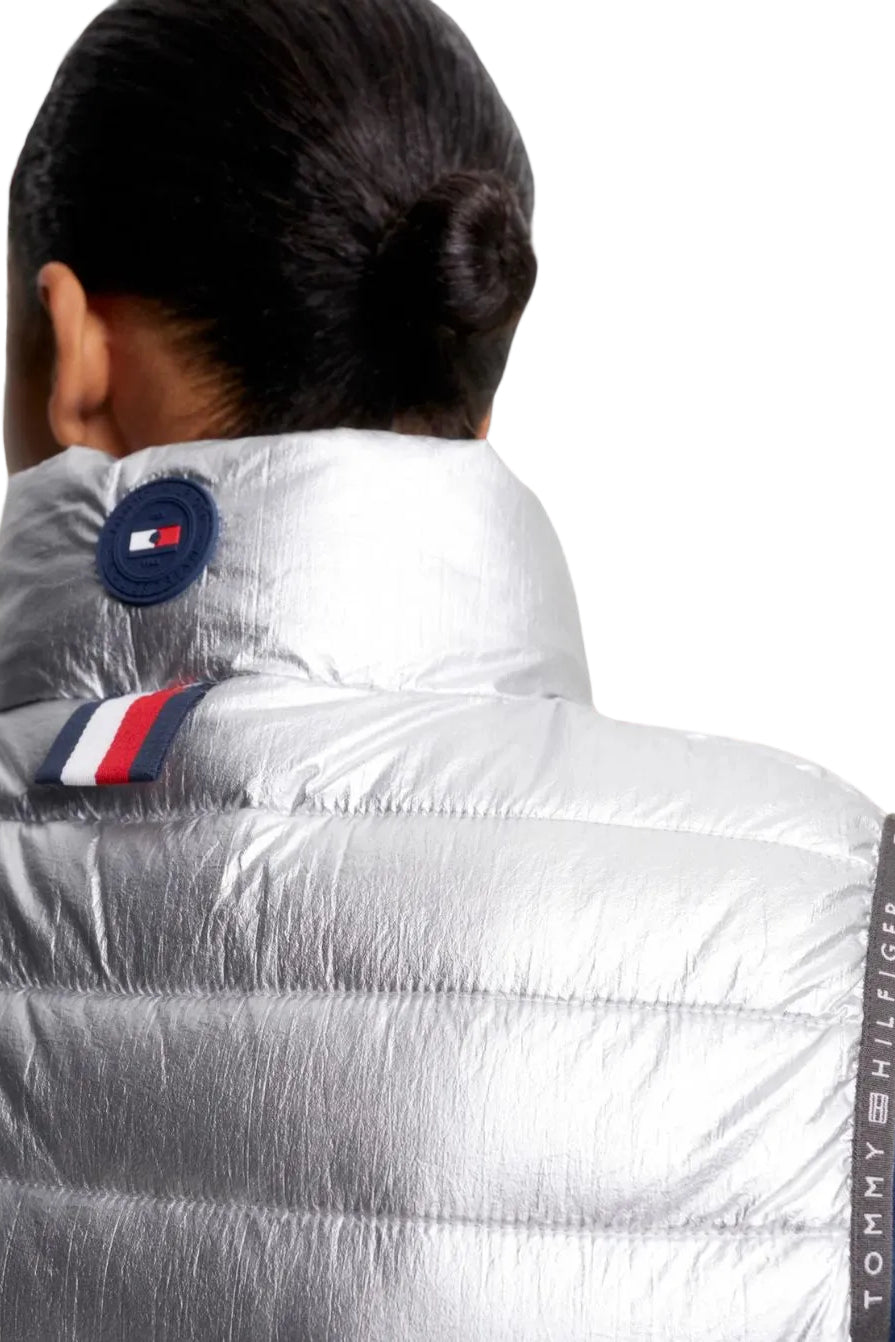 Tommy Hilfiger Equestrian Puffer Vest Silver