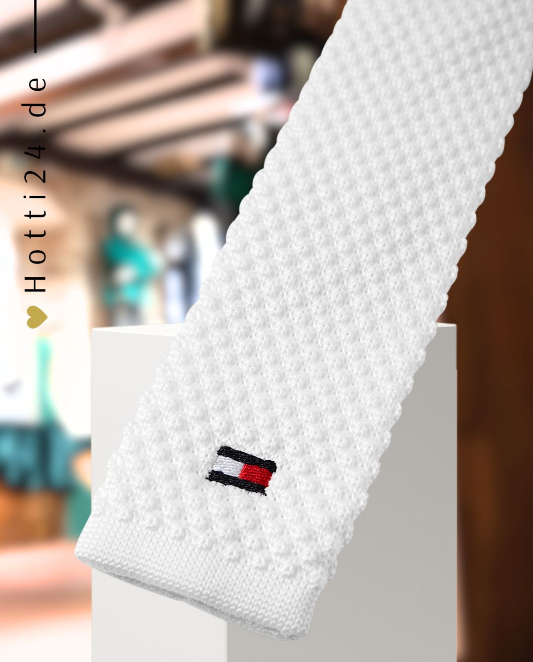 TOMMY HILFIGER »Krawatte Adam Optic White