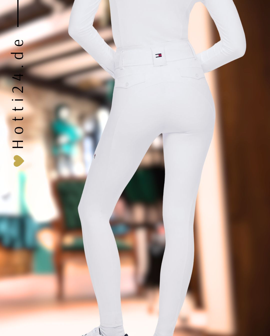 TOMMY HILFIGER »Reithose Highland Hybrid KnieGrip White