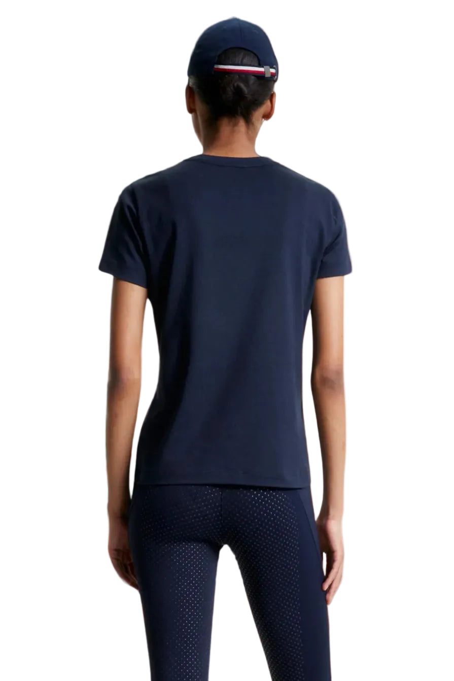 Tommy Hilfiger Equestrian Rhinestone Riding Shirt Desert Sky