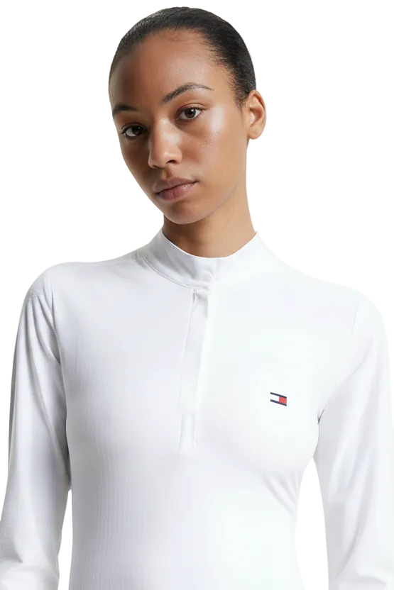 Tommy Hilfiger Equestrian Long Sleeve Show Shirt Chelsea White