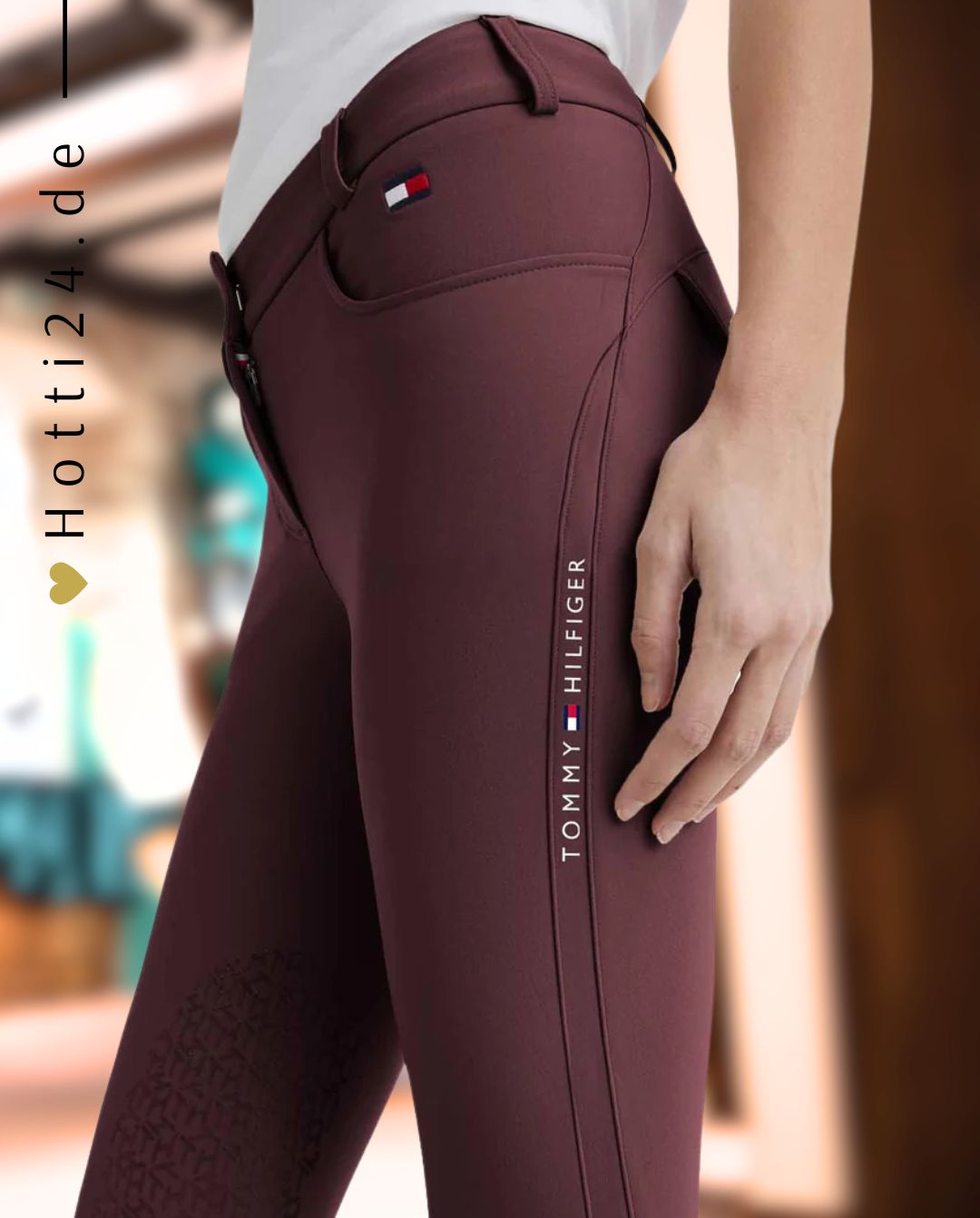 TOMMY HILFIGER »Reithose Classic KnieGrip Deep Burgundy