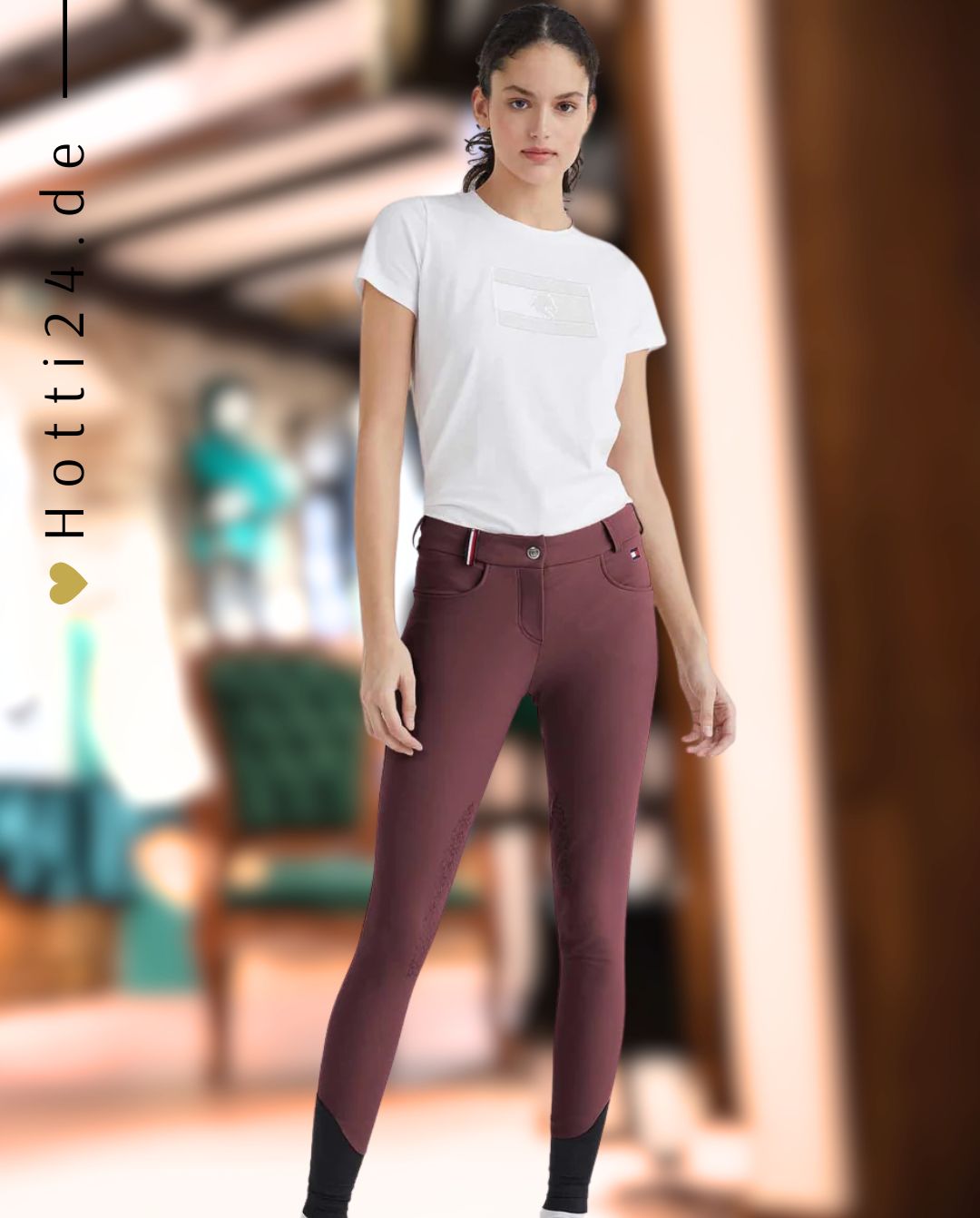 TOMMY HILFIGER »Reithose Classic KnieGrip Deep Burgundy