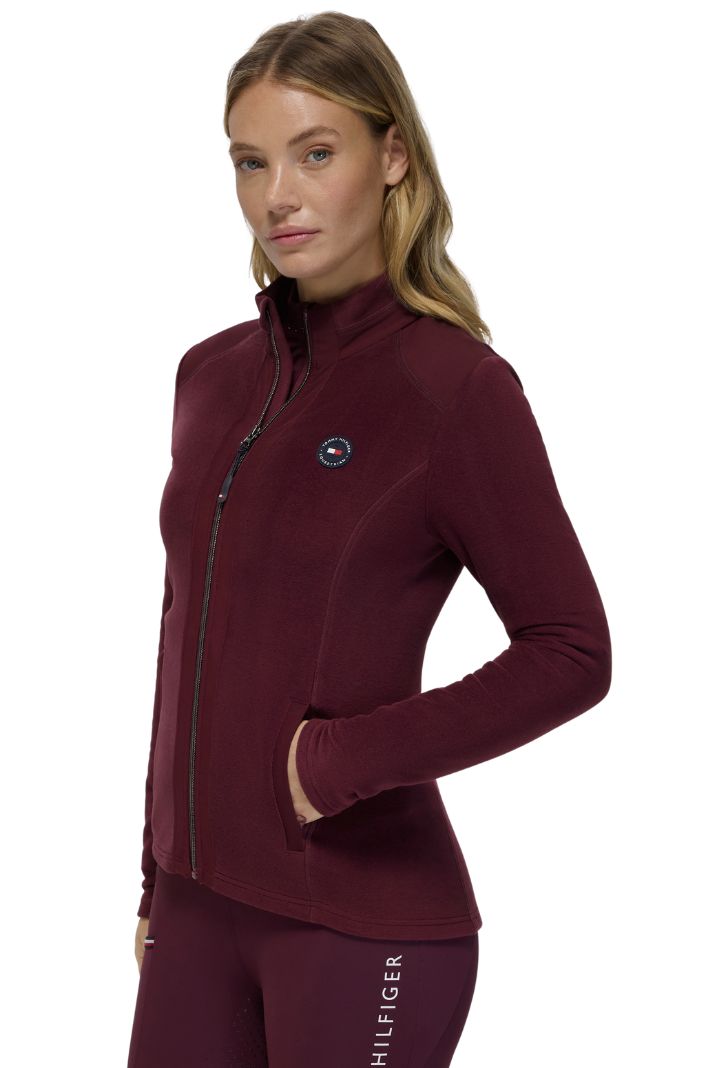 Tommy Hilfiger Equestrian Fleecejacke Elmonte Deep Burgundy